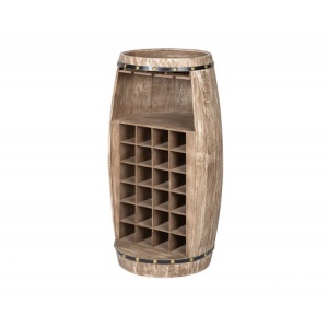 Butoi suport pentru sticle si pahare de vin Bodega 97cm natur