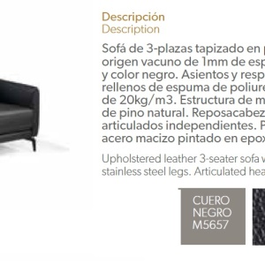 Canapea 3 locuri eleganta, design italian William AC-5359-3P - Img 10