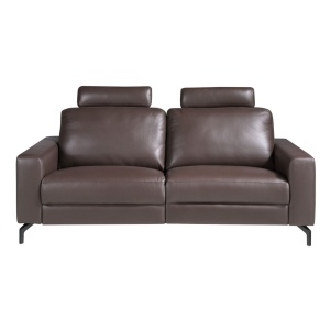 Canapea 3 locuri, functie relax, tapitat cu piele Chocolate Brown - Img 5