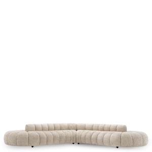 Canapea asimetrica modern LUX Alison, Creststone beige - Img 5