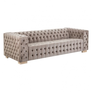 Canapea capitonata design clasic, cu tapiterie din catifea, Luzy 21710 VH