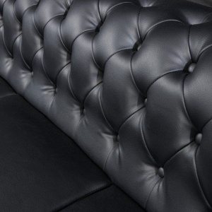 Canapea clasica stil englezesc Chesterfield 3 locuri, negru antic - Img 5
