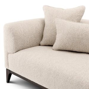 Canapea confortabila design LUX Brannan, Boucle chalk white - Img 7