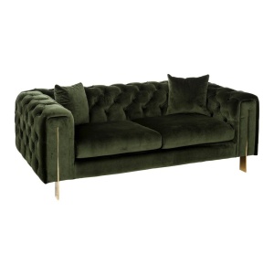 Canapea cu 2 locuri design elegant Barbara catifea verde DZ-105505