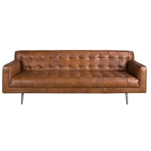 Canapea design LUX 3 locuri Dark Brown Leather - Img 3
