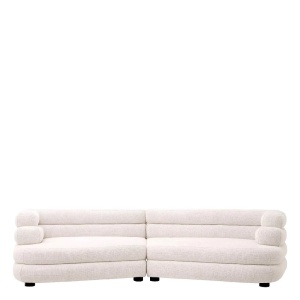 Canapea design LUX cu spatar rotunjit Malaga L, Lyssa off-white - Img 4