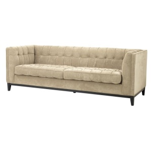 Canapea design modern, elegant cu tapiterie din catifea ALDGATE bej 110192 HZ