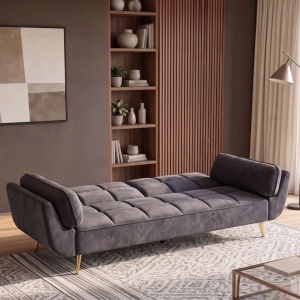 Canapea extensibila BOUTIQUE 215cm catifea gri inchis - Img 3