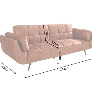Canapea extensibila BOUTIQUE 215cm catifea maro ruginiu - Img 11