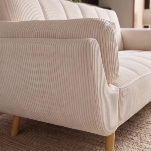 Canapea extensibila BOUTIQUE 215cm catifea raiata bej - Img 11