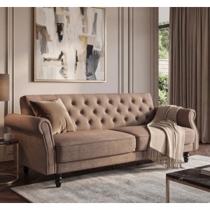 Canapea extensibila, Catifea Vogue greige, Maison Belle Affaire 220cm
