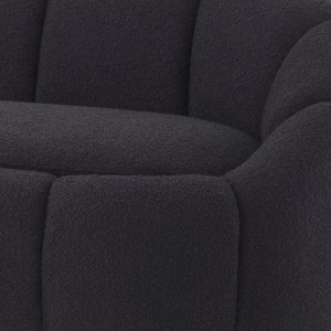 Canapea fixa design elegant LUX Inger, Boucle black - Img 5