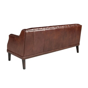 Canapea LUX 3 locuri tapitata cu piele Cognac Brown - Img 3