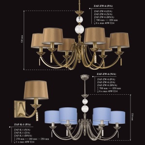 Candelabru 12 brate elegant design clasic Zaffiro - Img 9