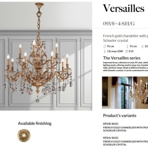 Candelabru 12 brate LUX cu cristale Scholer, Versailles 144533 universul-luminii.ro