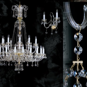 Candelabru 18 brate Cristal Bohemia Exclusive RACHEL XVIII 85793 universul-luminii.ro