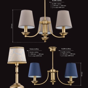 Candelabru 2 brate design clasic realizat manual N - Img 9