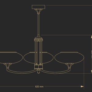 Candelabru 3 brate design clasic realizata manual Decor - Img 4