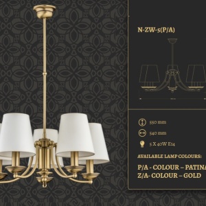 Candelabru 5 brate design clasic realizat manual N - Img 2