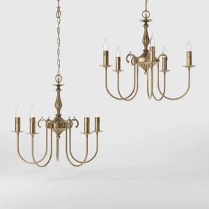 Candelabru 5 brate din alama stil clasic Petalo - Img 4