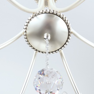 Candelabru 6 brate stil clasic cu cristale Swarovski Giada argintiu mat 175283 universul-luminii.ro
