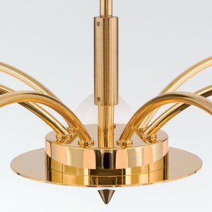 Candelabru 7 brate elegant design modern OPALDESIGN, auriu mat - Img 7