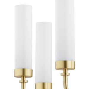Candelabru 8 brate, alama periata, sticla alb mat PRESTON 5081 - Img 5