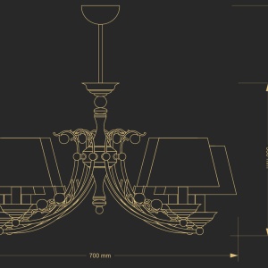 Candelabru 8 brate design clasic realizat manual CASAMIA - Img 3
