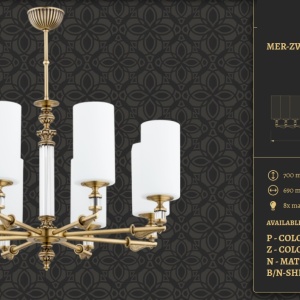 Candelabru 8 brate elegant design clasic MERANO - Img 2