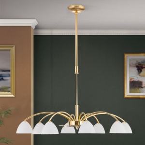 Candelabru 8 brate elegant design modern OPALDESIGN, auriu mat 163363 universul-luminii.ro