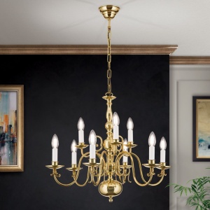 Candelabru 9 brate design clasic FLAMISCH, alama lucioasa - Img 1