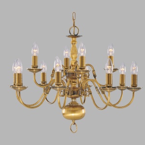 Candelabru casa scarii stil clasic Flemish alama 12L 1019-12AB SRT 68123 universul-luminii.ro