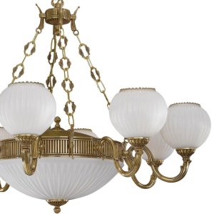Candelabru clasic din alama 8+3 design italian 9350 107883 universul-luminii.ro