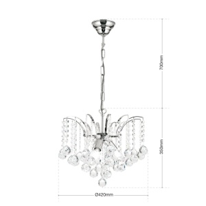 Candelabru cristal Asfour design lux KRISTALL KLASSISCH 3L chrome plated/clear 239393 universul-luminii.ro