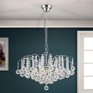 Candelabru cristal Asfour design lux KRISTALL KLASSISCH 6L chrome plated/clear crystal 161363 universul-luminii.ro
