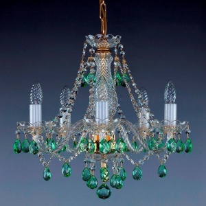 Candelabru cristal Bohemia 5 brate, diam. 48cm Magda V 5005 CE