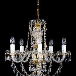 Candelabru cristal Bohemia 5 brate, diam. 50cm Sulika V CE 53483 universul-luminii.ro