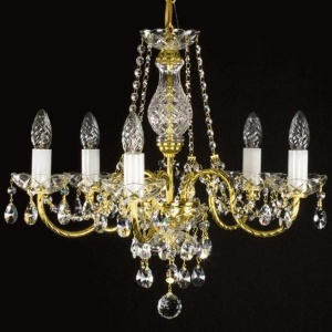 Candelabru cristal Bohemia 5 brate, diam. 53cm Adela V CE