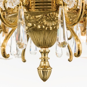 Candelabru cristal design lux LA BOHEME D-76cm 12L gold plated 239023 universul-luminii.ro