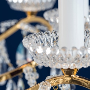 Candelabru de lux cristal Scholer Hirohito 12L 24K gold plated 200343 universul-luminii.ro