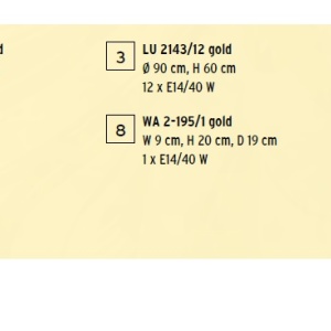 Candelabru de lux cristal Scholer Hirohito 6+6L 24K gold plated 99763 universul-luminii.ro