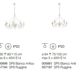 Candelabru design rustic CORTE SP8 RUGGINE 057194 - Img 5