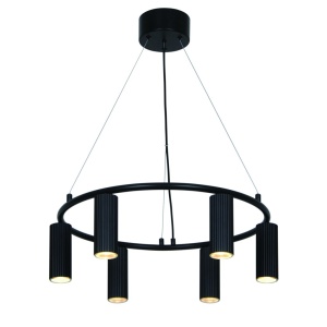 Candelabru Design Scandinav Minimalist, 6xGU10, Vico negru - Img 1