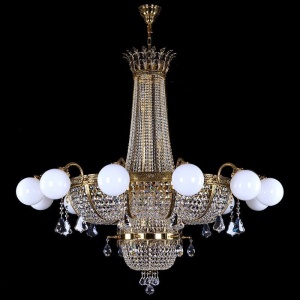 Candelabru dimensiuni mari XXL Cristal Bohemia Exclusive EURYDIKA - Img 1