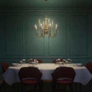 Candelabru din alama masiva stilul fastuos Ludovic al XV-lea - Img 3