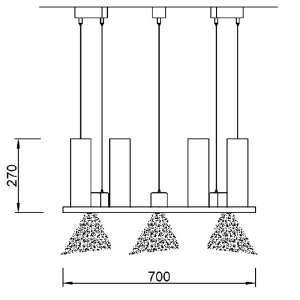 Candelabru din fier forjat cu 6 surse de lumina, HL 2557 57443 universul-luminii.ro