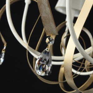 Candelabru elegant cu 12 brate, design modern Intreccio alb MYARM010-12-W 181473 universul-luminii.ro