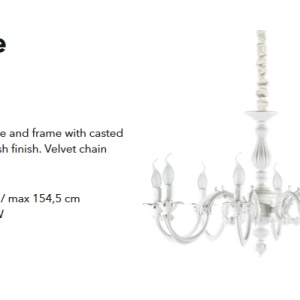 Candelabru elegant design clasic JUSTINE SP8 alb 197524 - Img 3