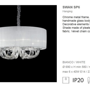 Candelabru elegant diametru 69cm SWAN SP6 035826 - Img 3