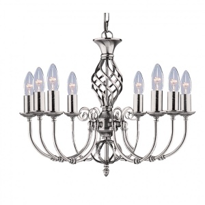 Candelabru elegant stil clasic Zanzibar argintiu 8L 4489-8 SRT - Img 1
